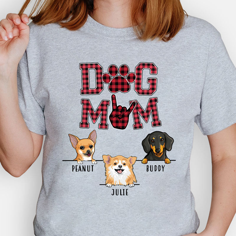 Custom Dog Mom Shirt Personalized Dog Photo & Name T-shirt Gift for Pet Lover