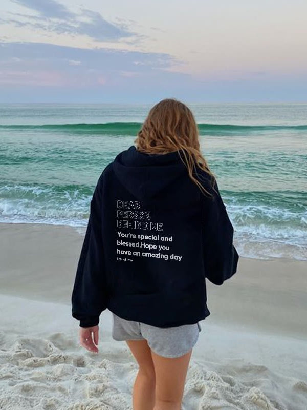 Women's Dear Person Behind Me You Are Special And Blessed Hoodie