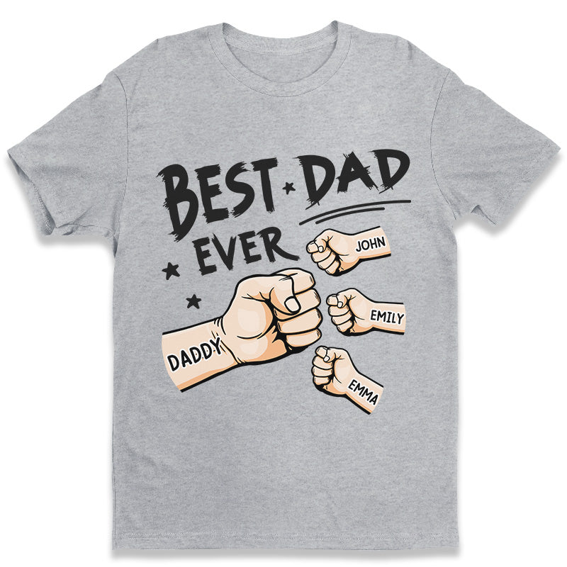 Custom Dad Shirt Personalized Famiy First Bump Best Dad Tee Gift for Father's Day