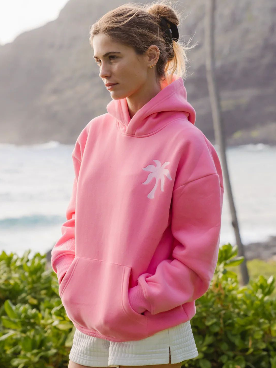 Women's Aesthetic Hawaii Hibiscus Graphic Printed Hoodie