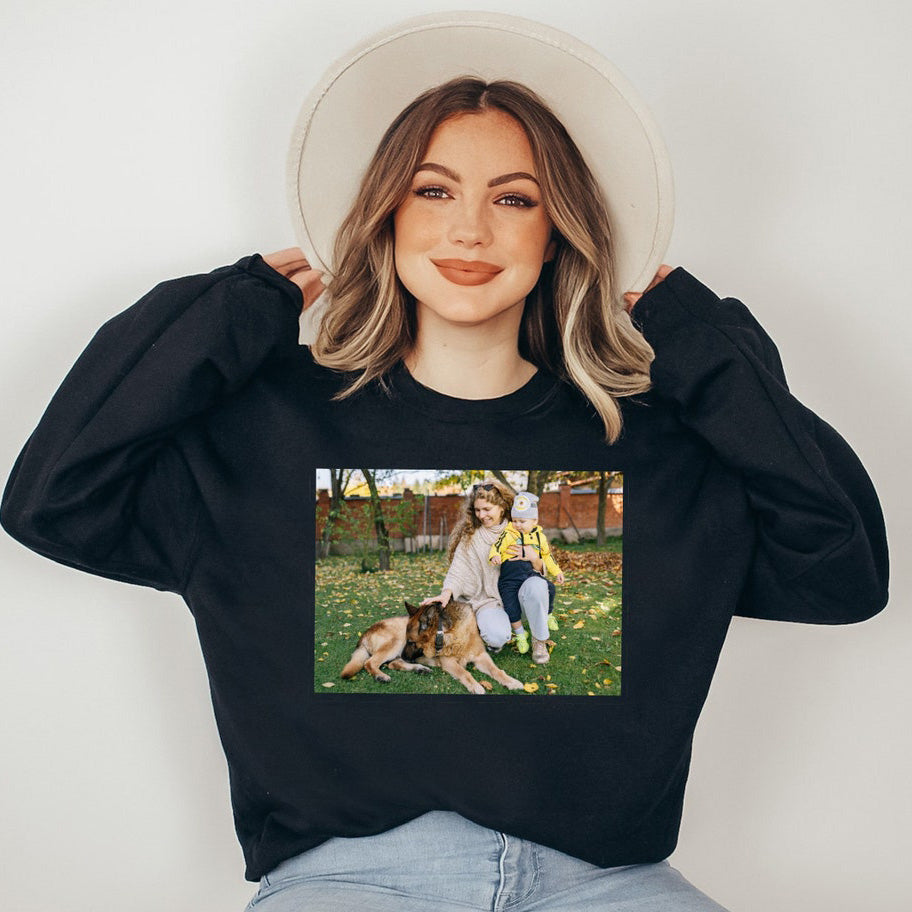 Personalized Add Your Own Photo Sweatshirt Unique Photo Sweatshirt Gift ideas