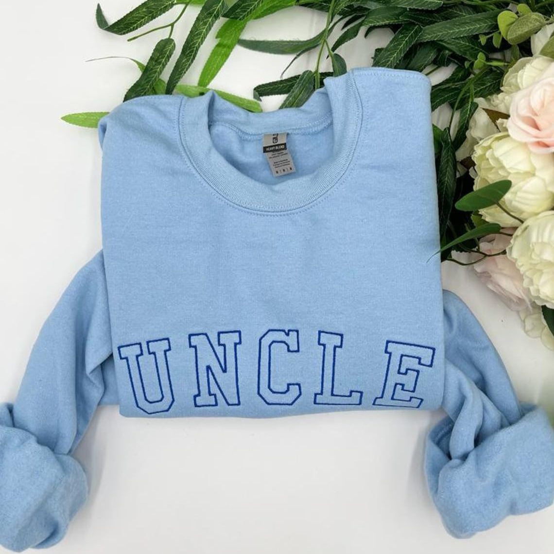 Custom Text Sweatshirt Personalized Embroidered Uncle Est Sweatshirt Gift for Family