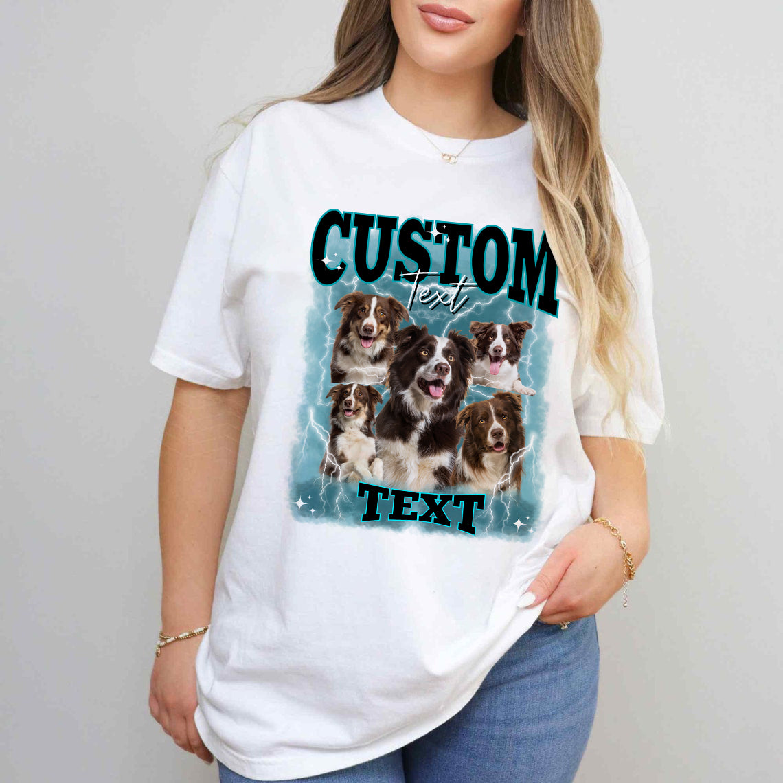 Custom Dog Bootleg Rap Shirt Personalized with Your Own Pets Photo Unique Gift for Pet Lover