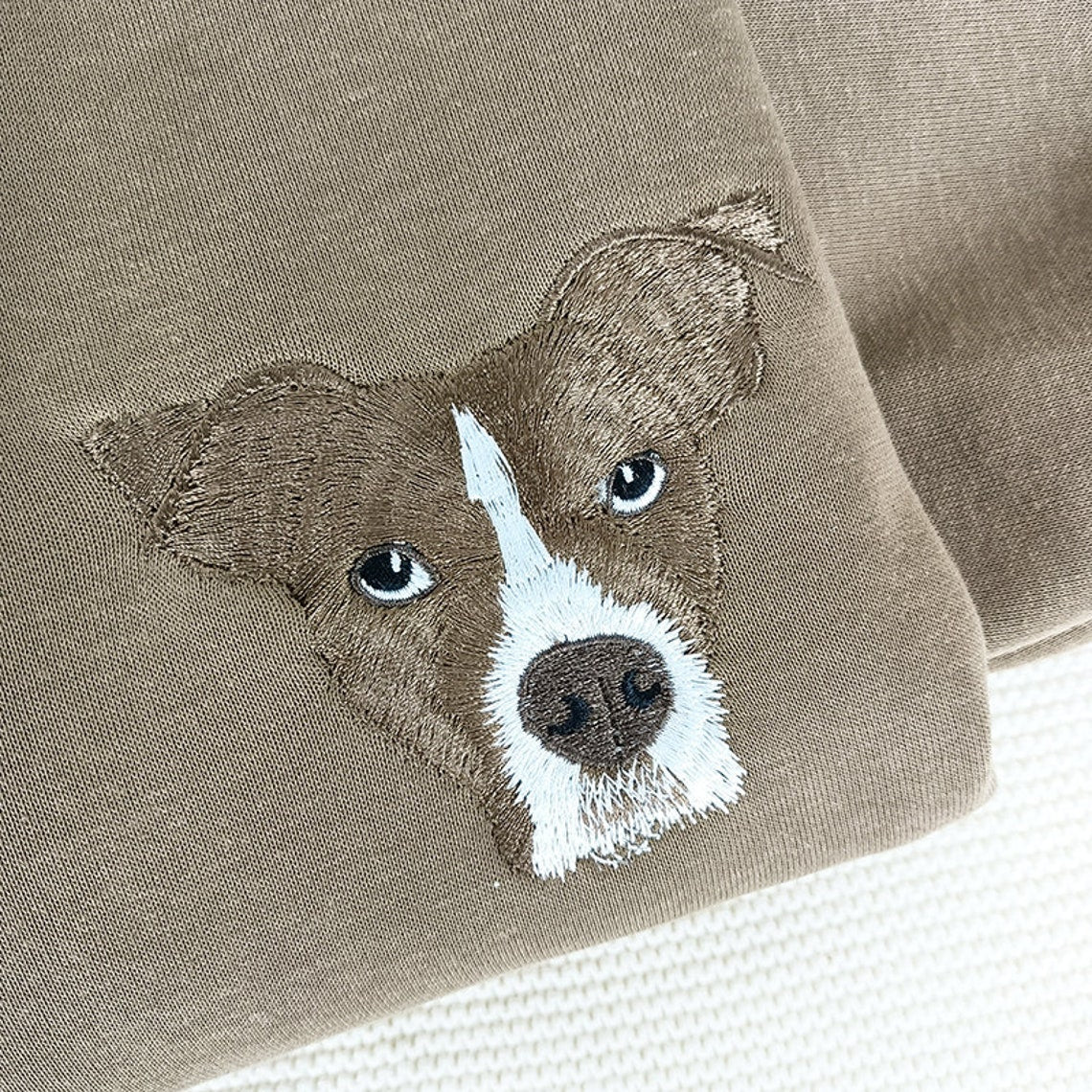 Personalized Pet Hoodie Embroidered Dog Portrait from Photo Sweatshirt Unique Gift for Pet Lover