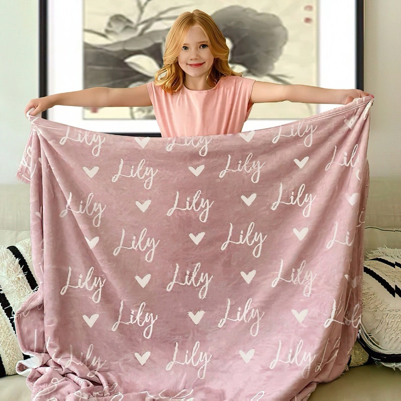 Custom Name Blanket Personalized Baby Blankets Gift for Family