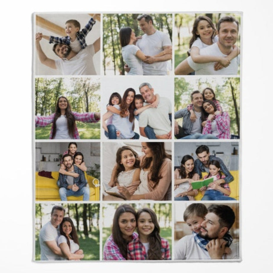 Personalized Photos Puzzle Blankets Custom Multi Couple Photos Blanket