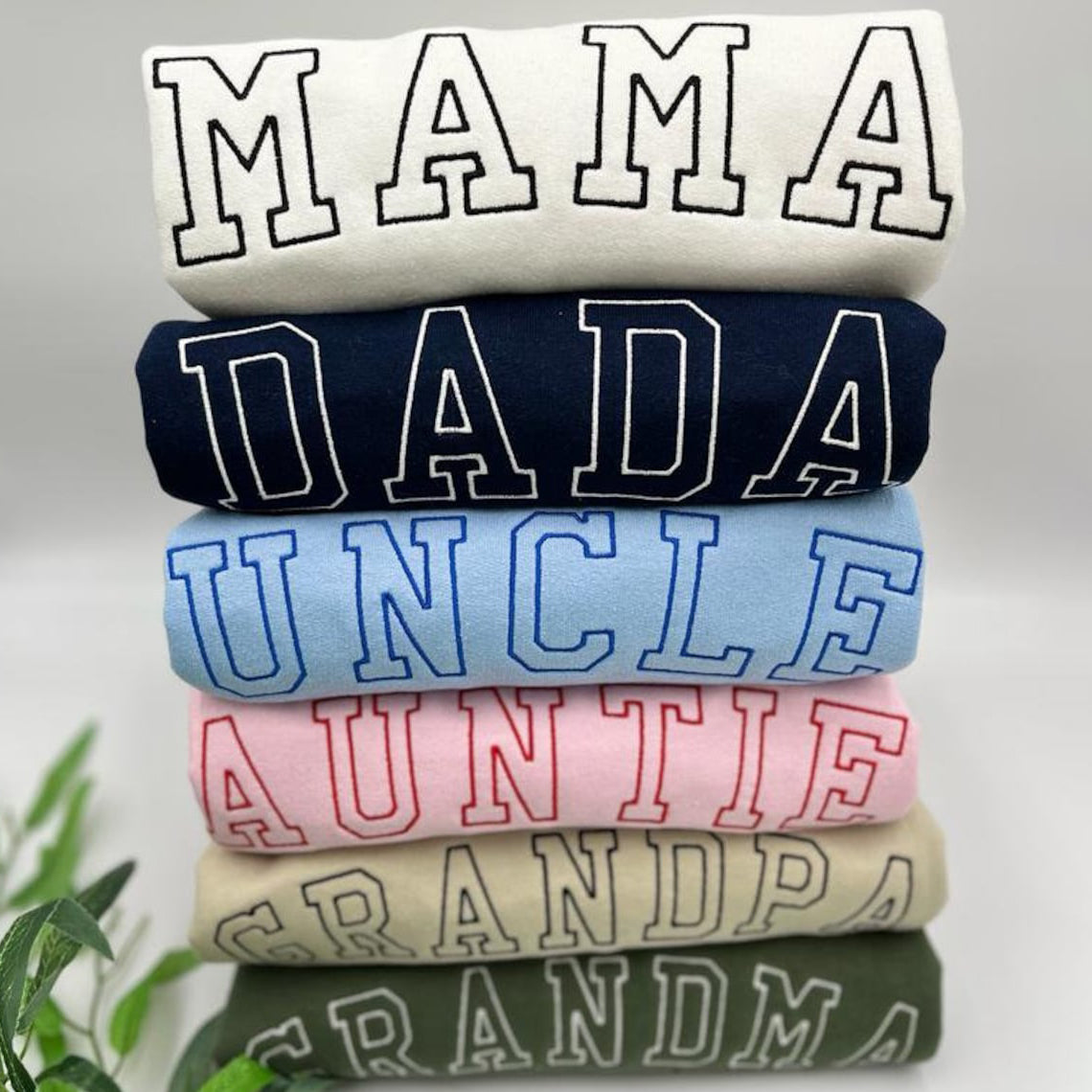 Custom Text Sweatshirt Personalized Embroidered Uncle Est Sweatshirt Gift for Family