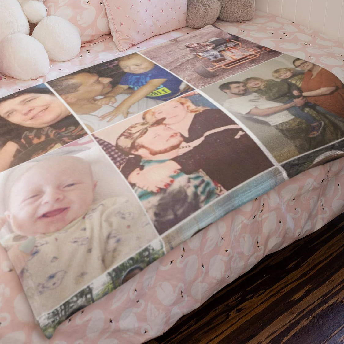 Personalized Photos Puzzle Blankets Custom Multi Couple Photos Blanket