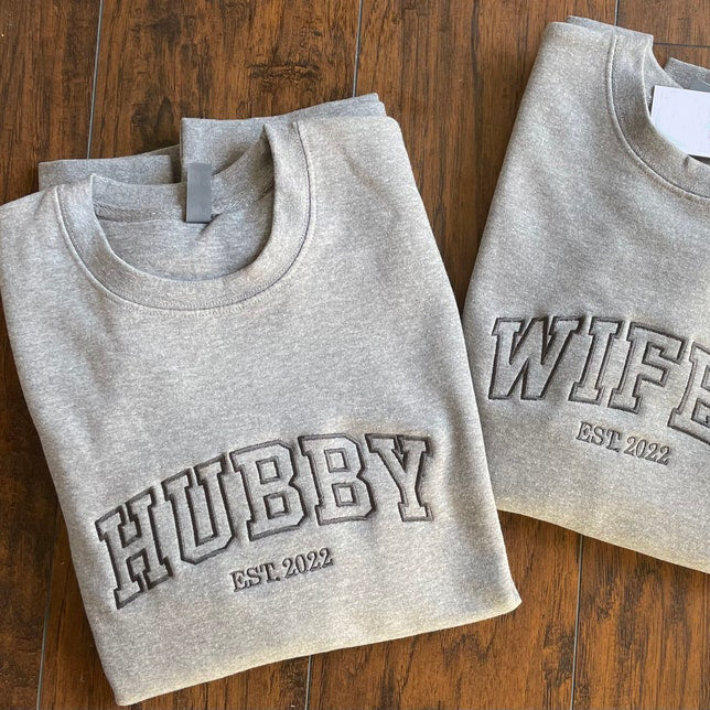 Custom Embroidered Text Sweatshirt Personalized Add Your Text Sweatshirt Gift for Friends